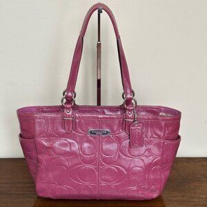 Coach Gallery Embossed Patent Leather Tote